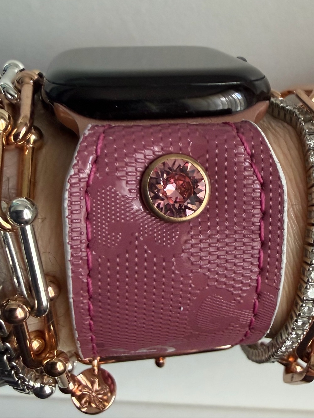 Upcycled Gucci imprime Spark*l band for Apple Watch, size 2